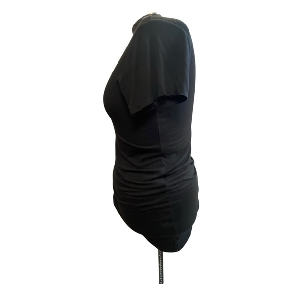 TORRID Super Soft Crew Side Tie Ruching Asymmetrical Tunic Tee Women sz 2 (18) - Picture 4 of 8